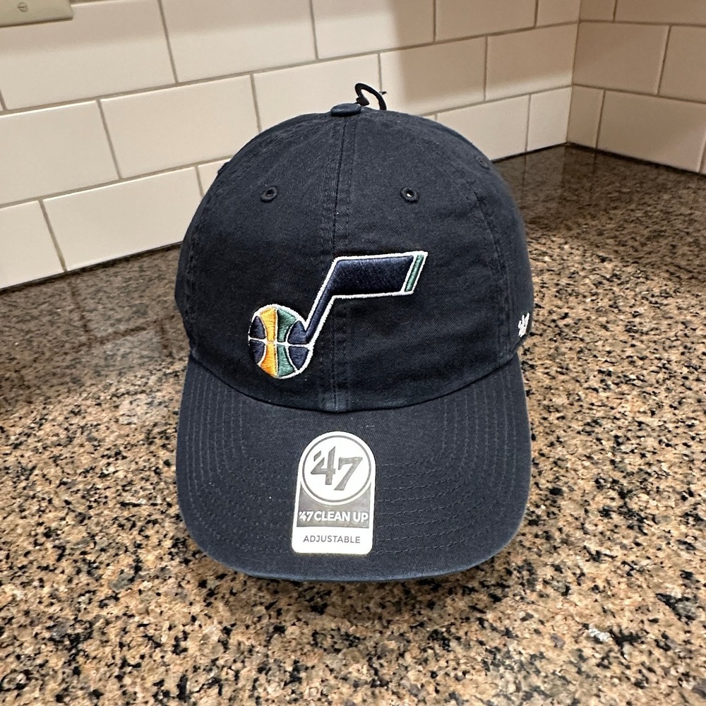 Utah Jazz 47 Brand Clean Up Hat Adjustable Men OS Blue Cotton
